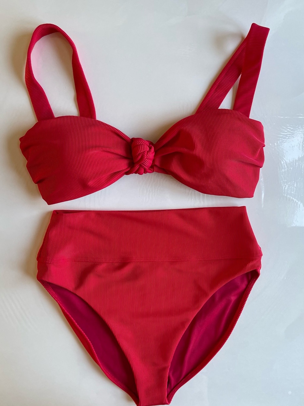 Beach Riot Set: Sophia Ribbed Bikini Top& Highway Ribbed Bikini Bottom; Medium - Picture 11 of 15